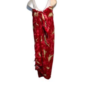 DOLPHINS Tie Dye Sarong Wrap Cover Up Knotted Fringe Womens 24 x 62 inches